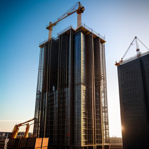 Construction Site Security - overview of construction site cranes